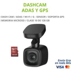 Copia de KIT DASHCAM HIKVISION KIT DE CÁMARA MÓVIL (DASH CAM) / ADAS / G - SENSOR / SOPORTA GPS + 1 MEMORIA MICRO SD 128GB