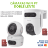 KIT CAMARAS PT DUALES KIT DE CÁMARAS WIFI PT DOBLE LENTE (1 INTERIOR + 1 EXTERIOR + 2 MicroSD 128GB).