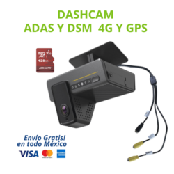 KIT DASHCAM INTELIGENTE MULTIPLATAFORMA CON ADAS Y DSM | 4G, GPS + MICRO SD 128GB | Solución avanzada de videovigilancia vehicular y seguridad inteligente, ideal para autos particulares, transporte privado y flotas empresariales.  Integra tecnología ADAS (Advanced Driver Assistance Systems) y DSM (Driver Status Monitoring) para mejorar la conducción, reducir riesgos y registrar evidencia en tiempo real.  Incluye conectividad 4G y GPS, permitiendo monitoreo remoto, rastreo en tiempo real y gestión desde plataforma web o app móvil.