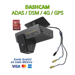 KIT DASHCAM INTELIGENTE MULTIPLATAFORMA CON ADAS Y DSM | 4G, GPS + MICRO SD 128GB | Solución avanzada de videovigilancia vehicular y seguridad inteligente, ideal para autos particulares, transporte privado y flotas empresariales.  Integra tecnología ADAS (Advanced Driver Assistance Systems) y DSM (Driver Status Monitoring) para mejorar la conducción, reducir riesgos y registrar evidencia en tiempo real.  Incluye conectividad 4G y GPS, permitiendo monitoreo remoto, rastreo en tiempo real y gestión desde plataforma web o app móvil.