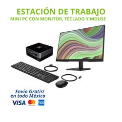 KIT MINI PC LANIX TITAN INTEL CORE I5 + MONITOR 23.8” FULL HD - 16GB RAM - 512GB SSD - WINDOWS 11 PRO | Solución completa y potente ideal para oficinas, negocios, home office, puntos de venta y centros educativos. Equipado con un procesador Intel Core i5, 16GB de memoria RAM y almacenamiento SSD de 512GB, este equipo garantiza un rendimiento rápido, estable y eficiente para multitarea, software administrativo y aplicaciones profesionales.