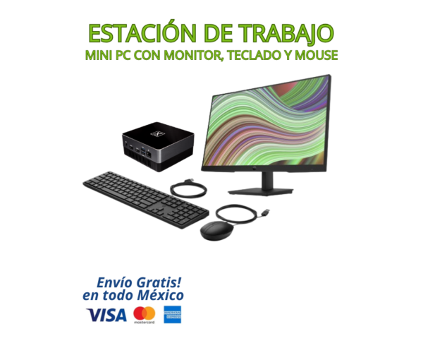 KIT ESTACION DE TRABAJO (X) KIT MINI PC LANIX TITAN INTEL CORE I5 + MONITOR 23.8” FULL HD - 16GB RAM - 512GB SSD - WINDOWS 11 PRO | Solución completa y potente ideal para oficinas, negocios, home office, puntos de venta y centros educativos. Equipado con un procesador Intel Core i5, 16GB de memoria RAM y almacenamiento SSD de 512GB, este equipo garantiza un rendimiento rápido, estable y eficiente para multitarea, software administrativo y aplicaciones profesionales.