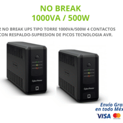 KIT NO BREAK 1000VA 500W KIT DE 2 NO BREAK UPS TIPO TORRE 1000VA/500W, CYBERPOWER UT1000GU.