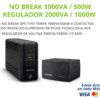 KIT NO BREAK Y REGULADOR KIT DE 1 NO BREAK UPS TIPO TORRE 1000VA/500W + 1 REGULADOR DE 2000VA/1000W