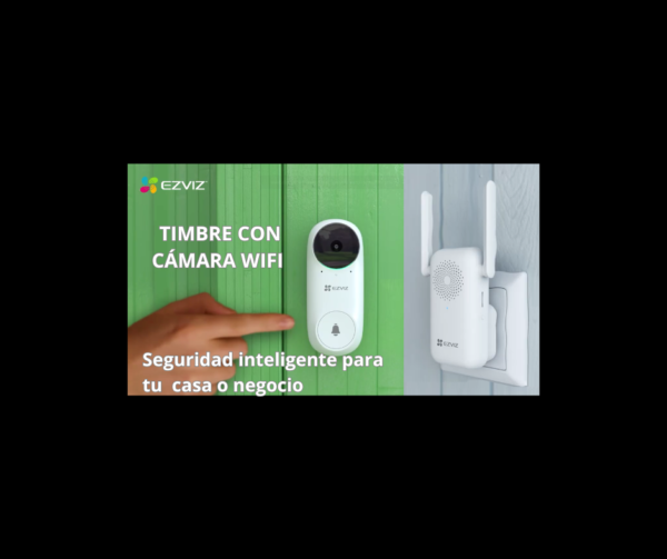 KIT TIMBRE WI-FI CON CÁMARA Y BATERÍA EZVIZ + MICRO SD 128GB - VIDEO DOORBELL EXTERIOR | Protege tu hogar o negocio con el Kit Timbre Wi-Fi con Cámara EZVIZ, una solución de seguridad inteligente para exteriores que te permite ver, escuchar y hablar con quien se acerque a tu puerta desde cualquier lugar, directamente desde tu smartphone. Grabación local sin pagos mensuales.